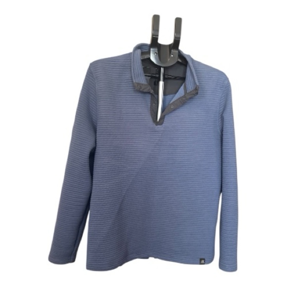 ZeroXposur Men's Zip-Up Blue Shirt
